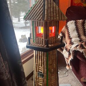 Rustic Cork Lighthouse Lamp
